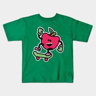 Skateboarding Apple Kids T-Shirt